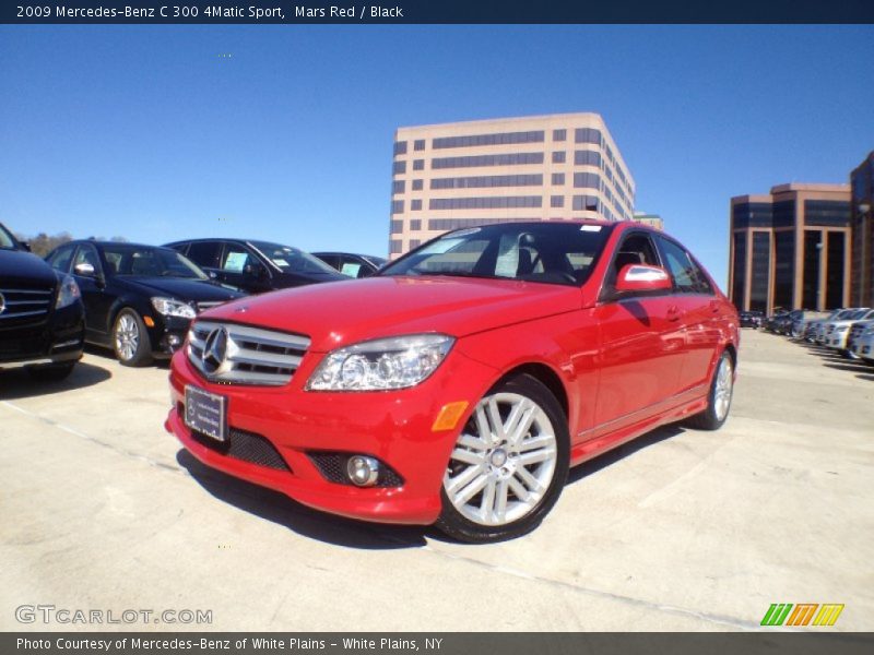 Mars Red / Black 2009 Mercedes-Benz C 300 4Matic Sport