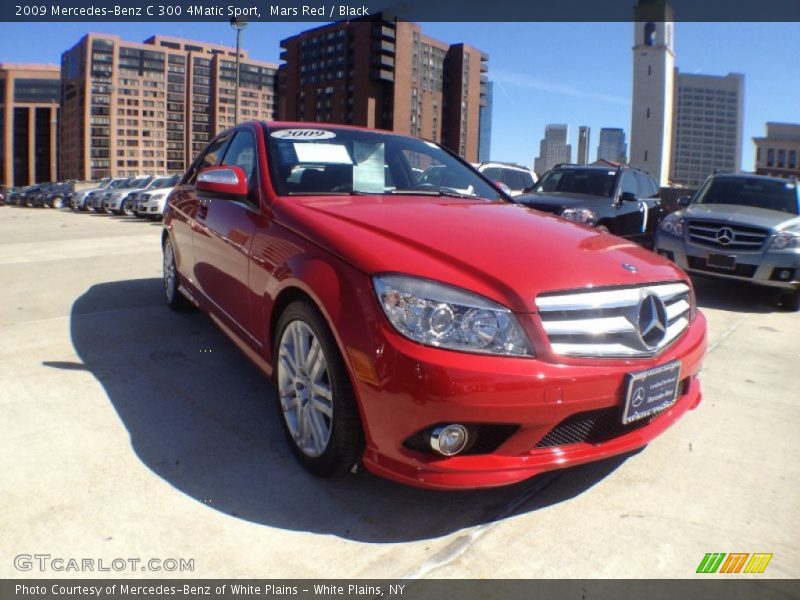 Mars Red / Black 2009 Mercedes-Benz C 300 4Matic Sport