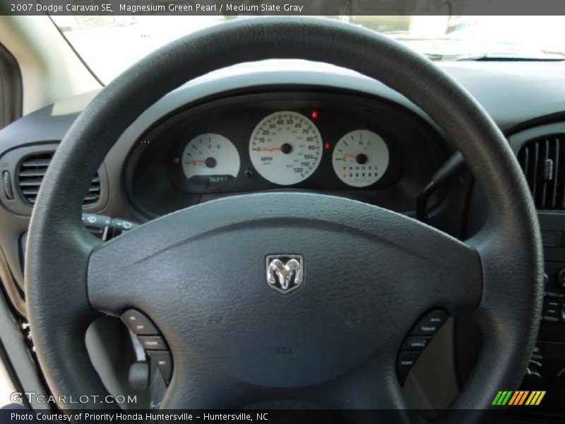 Magnesium Green Pearl / Medium Slate Gray 2007 Dodge Caravan SE