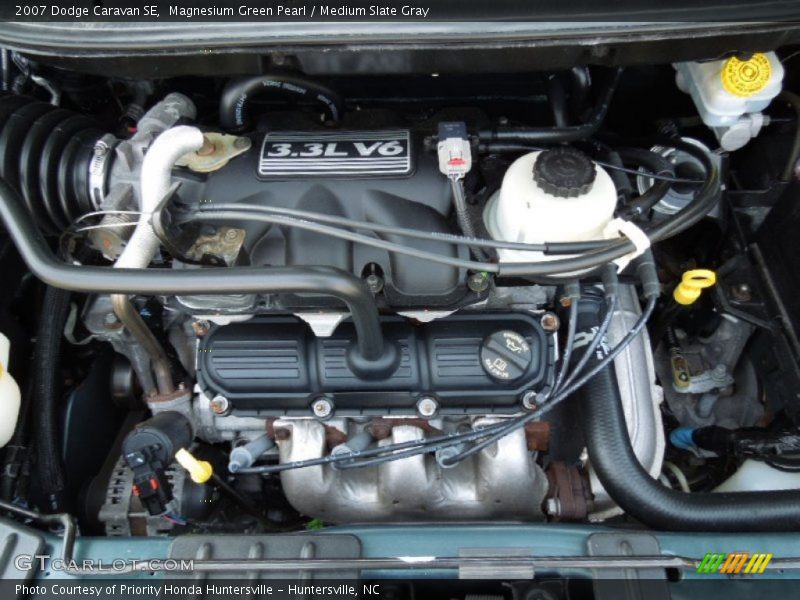 Magnesium Green Pearl / Medium Slate Gray 2007 Dodge Caravan SE