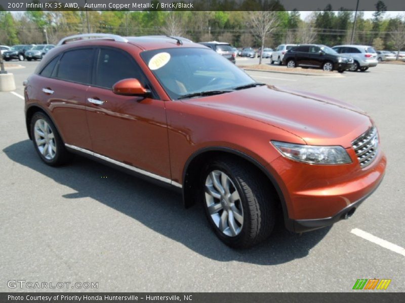 Autumn Copper Metallic / Brick/Black 2007 Infiniti FX 35 AWD