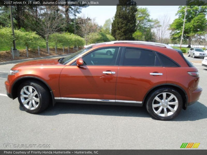 Autumn Copper Metallic / Brick/Black 2007 Infiniti FX 35 AWD