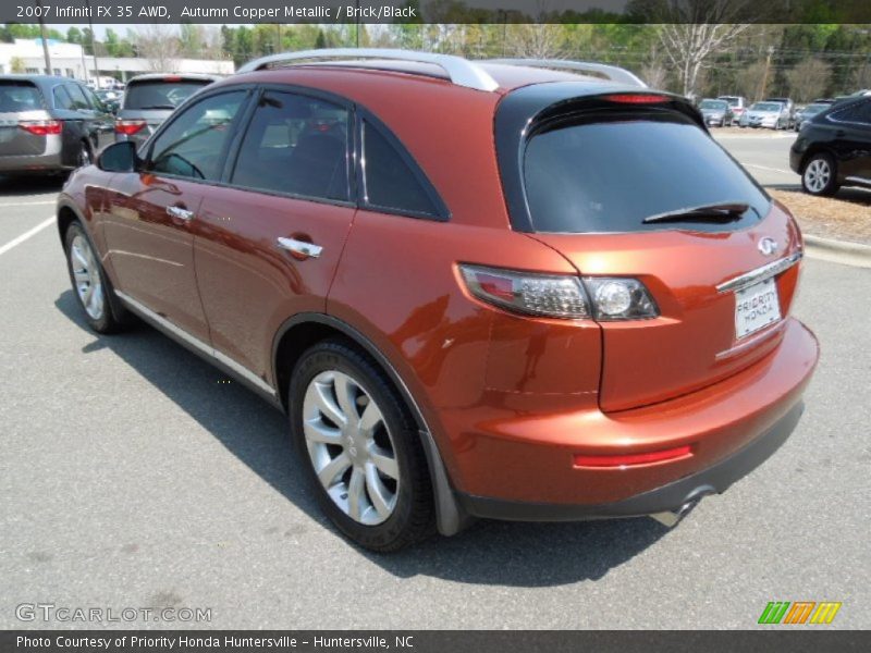 Autumn Copper Metallic / Brick/Black 2007 Infiniti FX 35 AWD