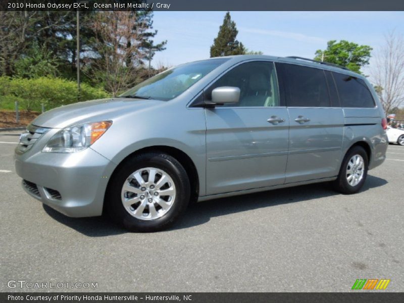 Ocean Mist Metallic / Gray 2010 Honda Odyssey EX-L