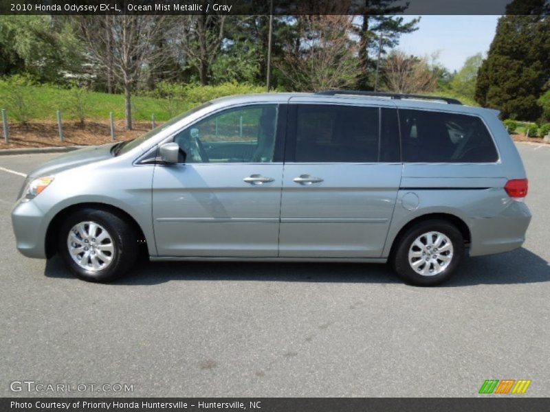 Ocean Mist Metallic / Gray 2010 Honda Odyssey EX-L