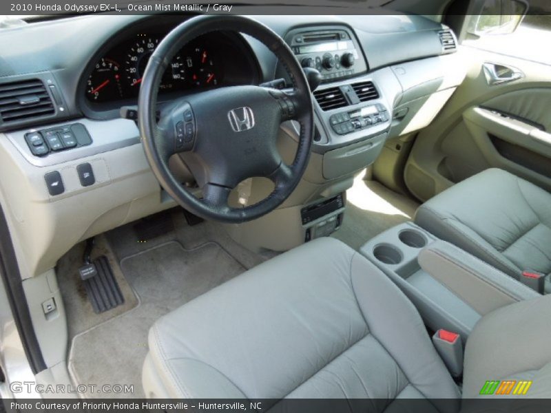 Ocean Mist Metallic / Gray 2010 Honda Odyssey EX-L