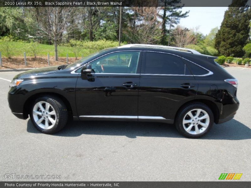 Black Sapphire Pearl / Black/Brown Walnut 2010 Lexus RX 350