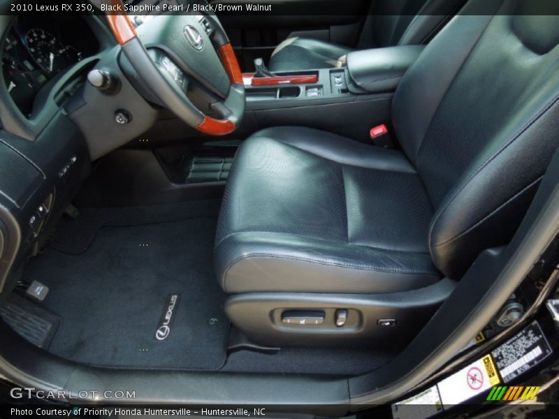 Black Sapphire Pearl / Black/Brown Walnut 2010 Lexus RX 350