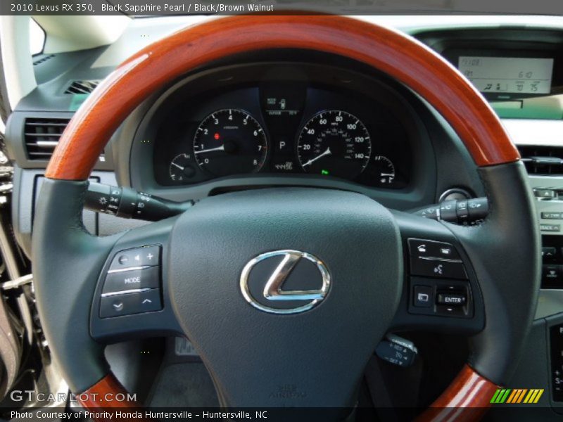 Black Sapphire Pearl / Black/Brown Walnut 2010 Lexus RX 350