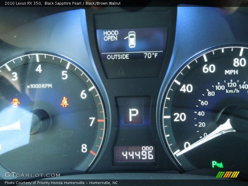 Black Sapphire Pearl / Black/Brown Walnut 2010 Lexus RX 350