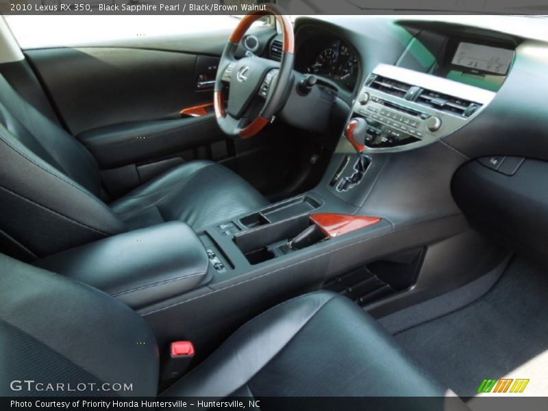 Black Sapphire Pearl / Black/Brown Walnut 2010 Lexus RX 350