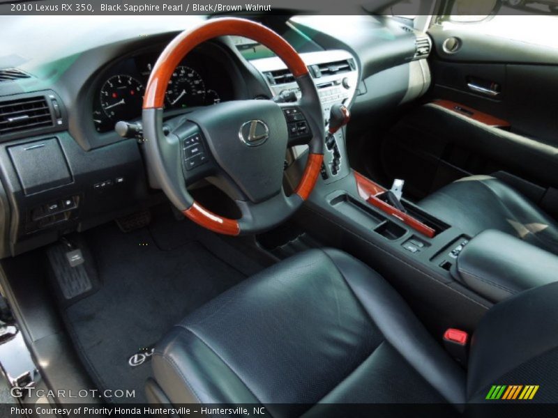 Black Sapphire Pearl / Black/Brown Walnut 2010 Lexus RX 350