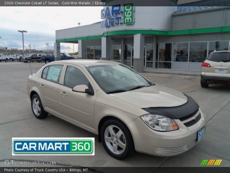 Gold Mist Metallic / Ebony 2009 Chevrolet Cobalt LT Sedan