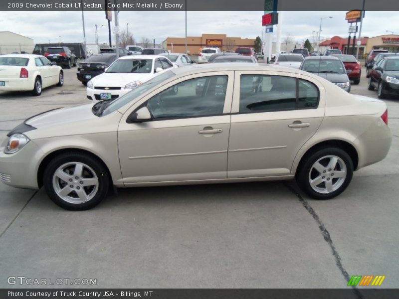Gold Mist Metallic / Ebony 2009 Chevrolet Cobalt LT Sedan