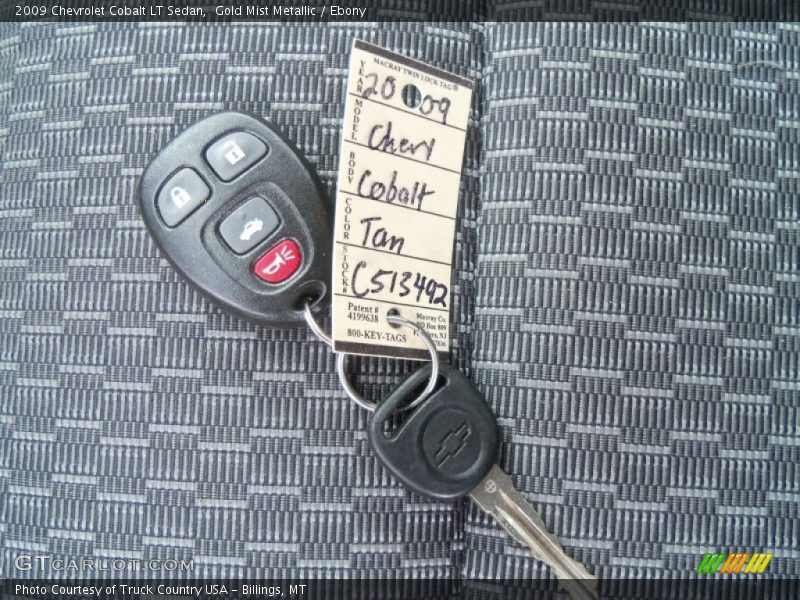 Gold Mist Metallic / Ebony 2009 Chevrolet Cobalt LT Sedan