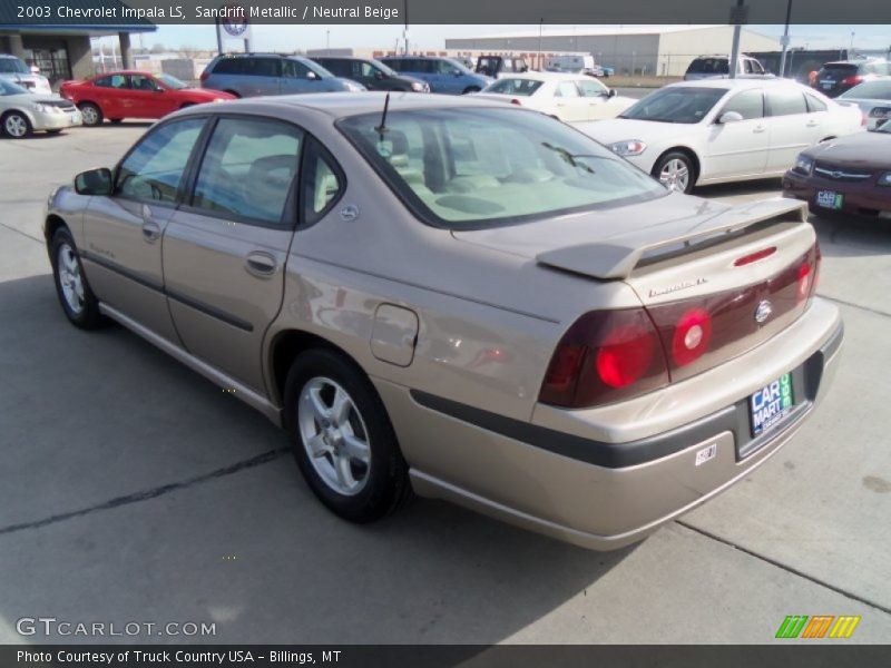 Sandrift Metallic / Neutral Beige 2003 Chevrolet Impala LS