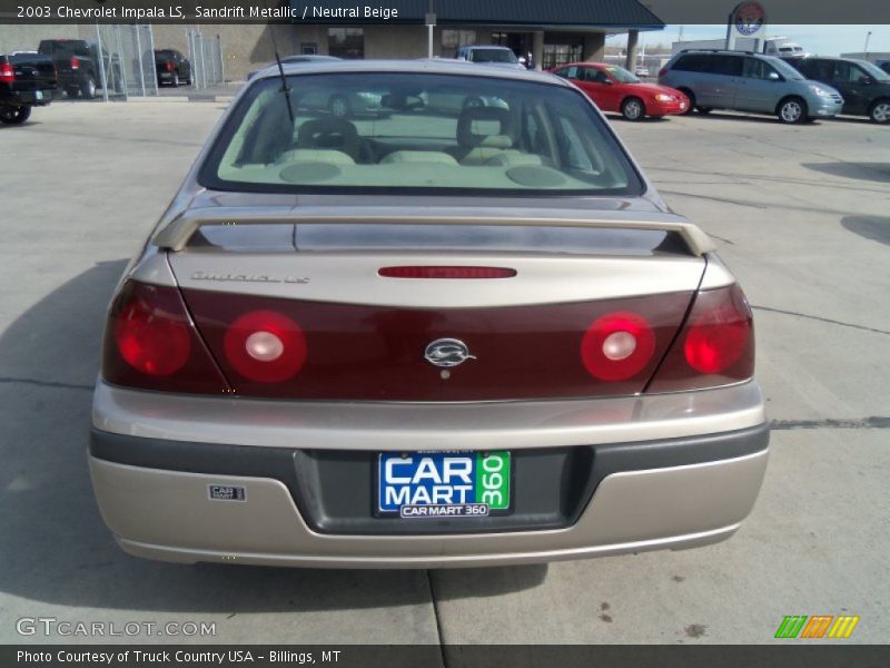 Sandrift Metallic / Neutral Beige 2003 Chevrolet Impala LS