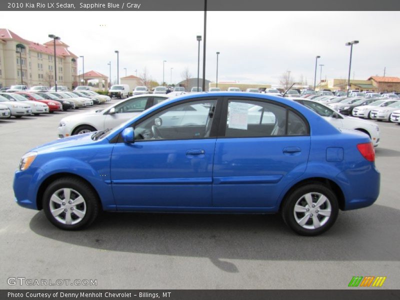 Sapphire Blue / Gray 2010 Kia Rio LX Sedan