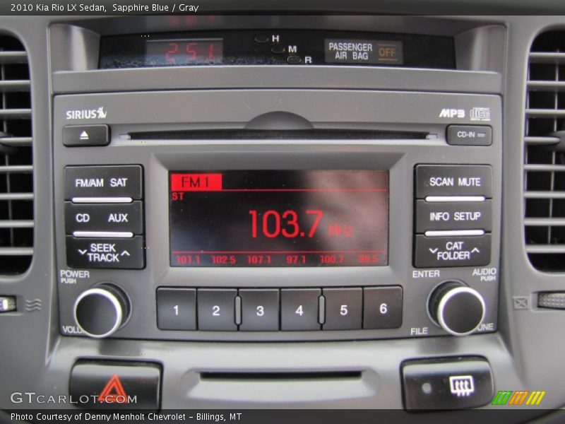 Sapphire Blue / Gray 2010 Kia Rio LX Sedan