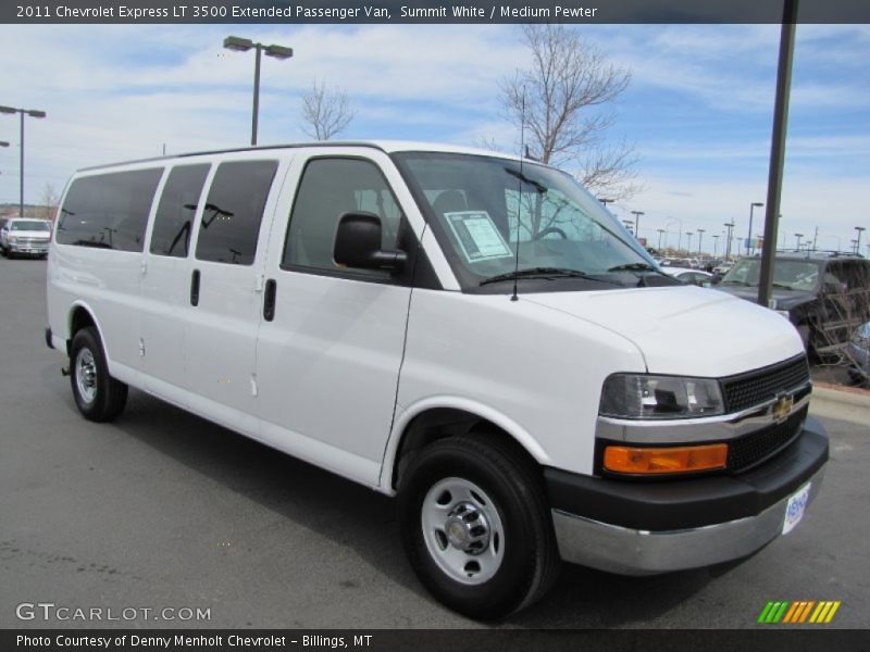 Front 3/4 View of 2011 Express LT 3500 Extended Passenger Van