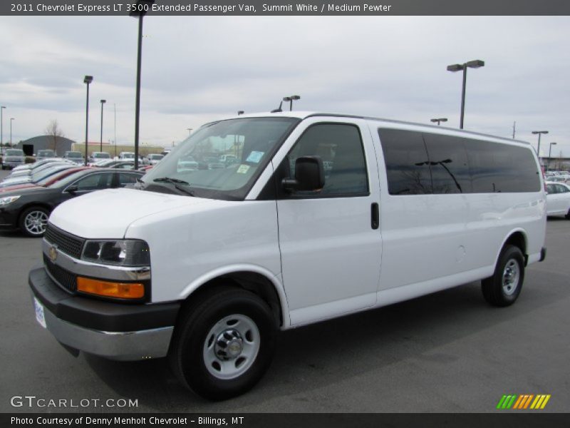 Summit White / Medium Pewter 2011 Chevrolet Express LT 3500 Extended Passenger Van