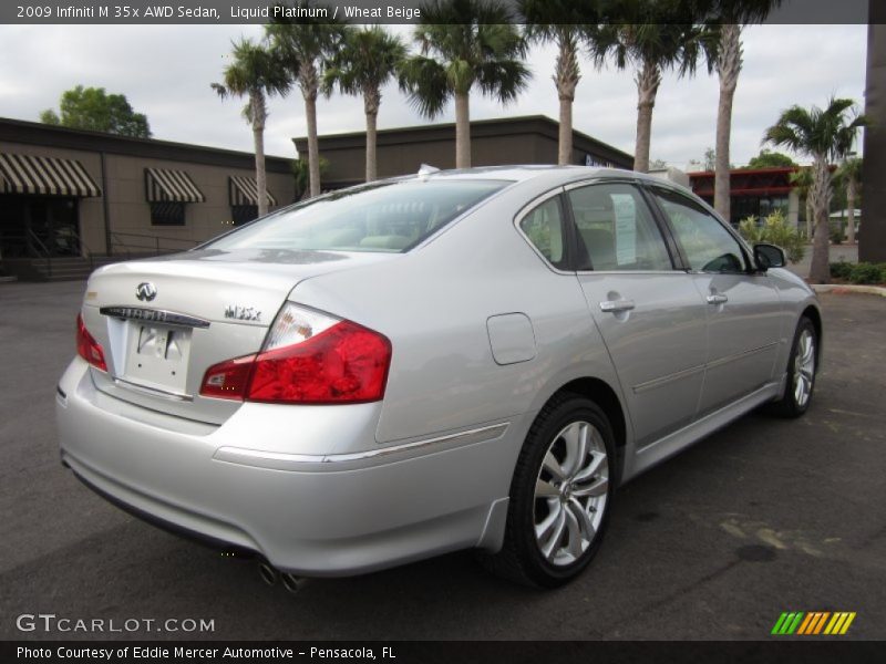 Liquid Platinum / Wheat Beige 2009 Infiniti M 35x AWD Sedan