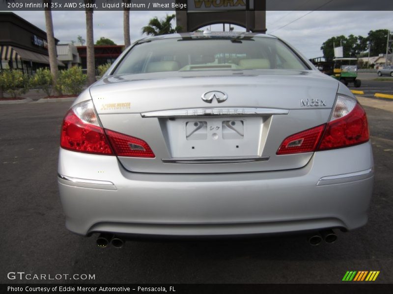 Liquid Platinum / Wheat Beige 2009 Infiniti M 35x AWD Sedan