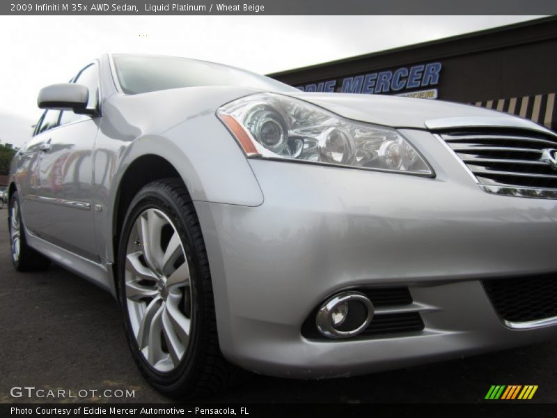 Liquid Platinum / Wheat Beige 2009 Infiniti M 35x AWD Sedan