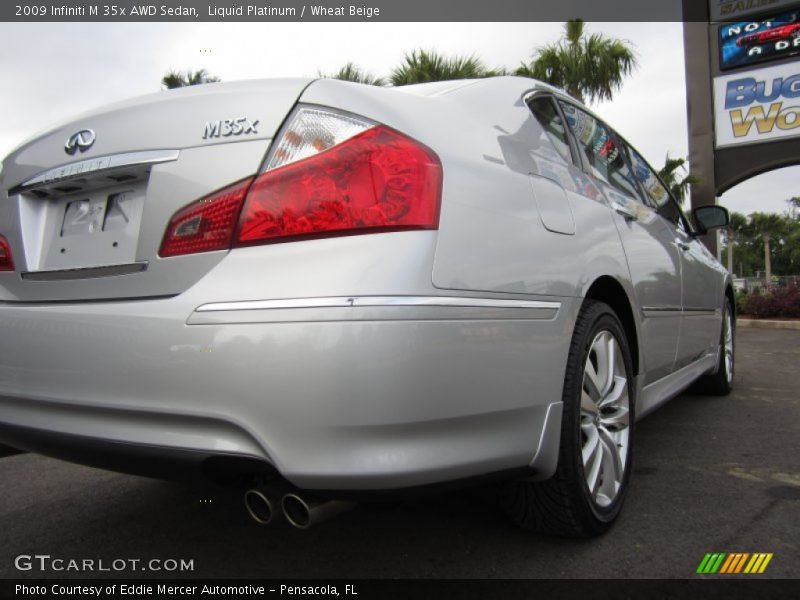 Liquid Platinum / Wheat Beige 2009 Infiniti M 35x AWD Sedan