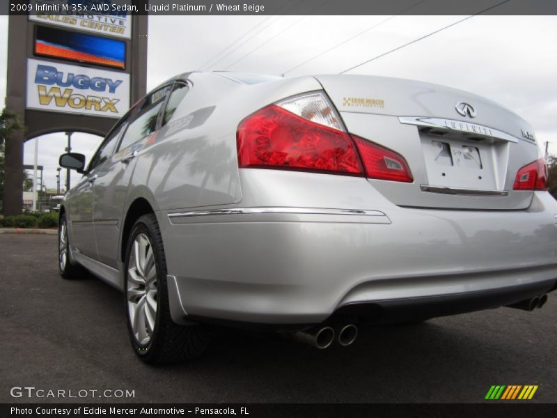 Liquid Platinum / Wheat Beige 2009 Infiniti M 35x AWD Sedan