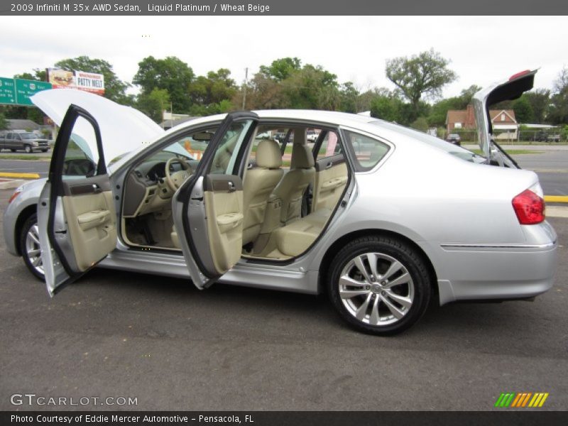Liquid Platinum / Wheat Beige 2009 Infiniti M 35x AWD Sedan