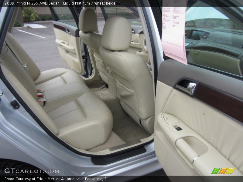 Liquid Platinum / Wheat Beige 2009 Infiniti M 35x AWD Sedan