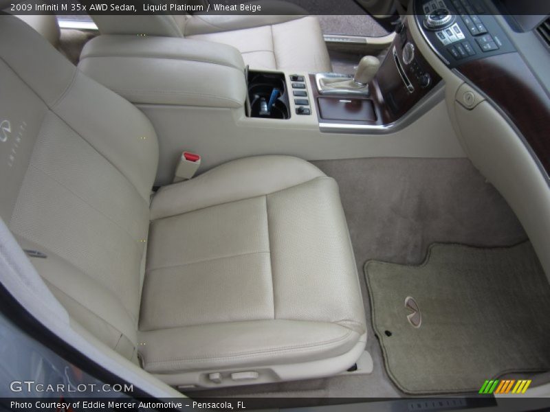 Liquid Platinum / Wheat Beige 2009 Infiniti M 35x AWD Sedan