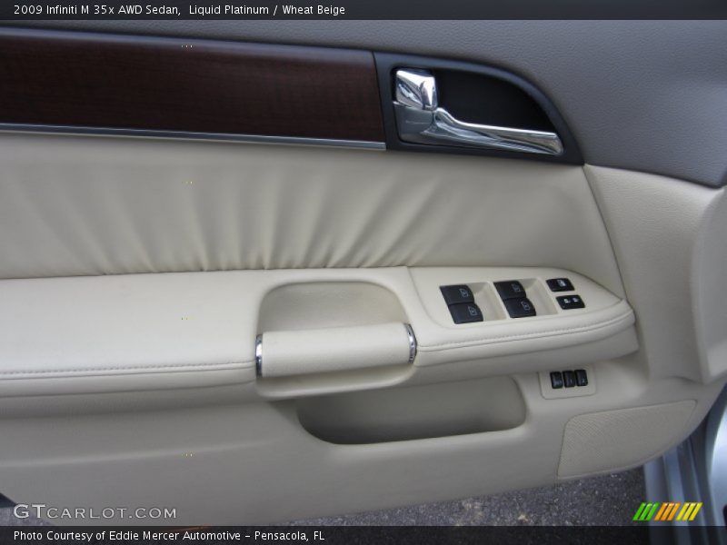 Liquid Platinum / Wheat Beige 2009 Infiniti M 35x AWD Sedan