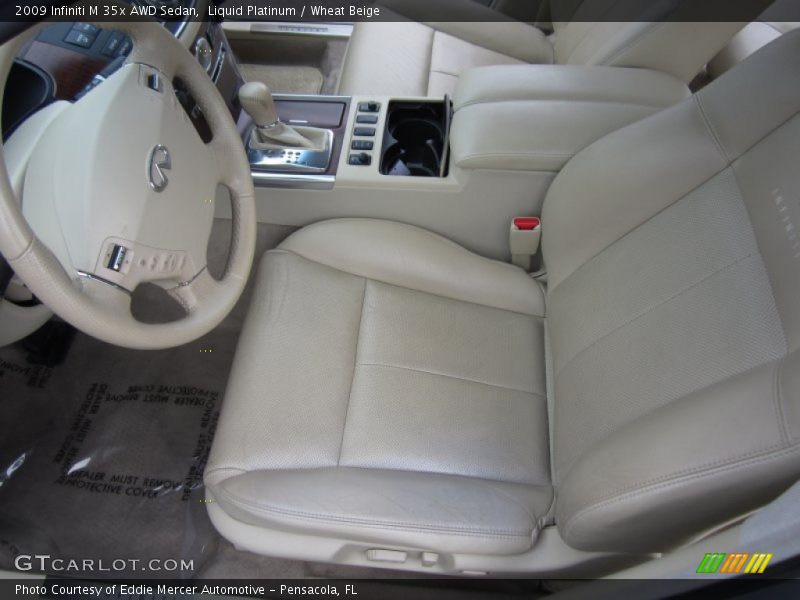 Liquid Platinum / Wheat Beige 2009 Infiniti M 35x AWD Sedan