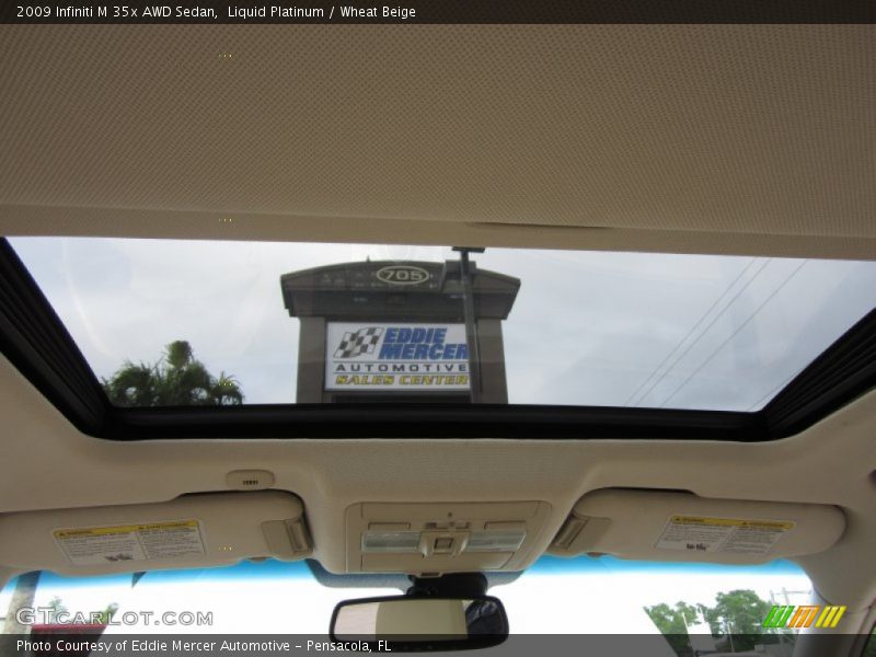 Liquid Platinum / Wheat Beige 2009 Infiniti M 35x AWD Sedan