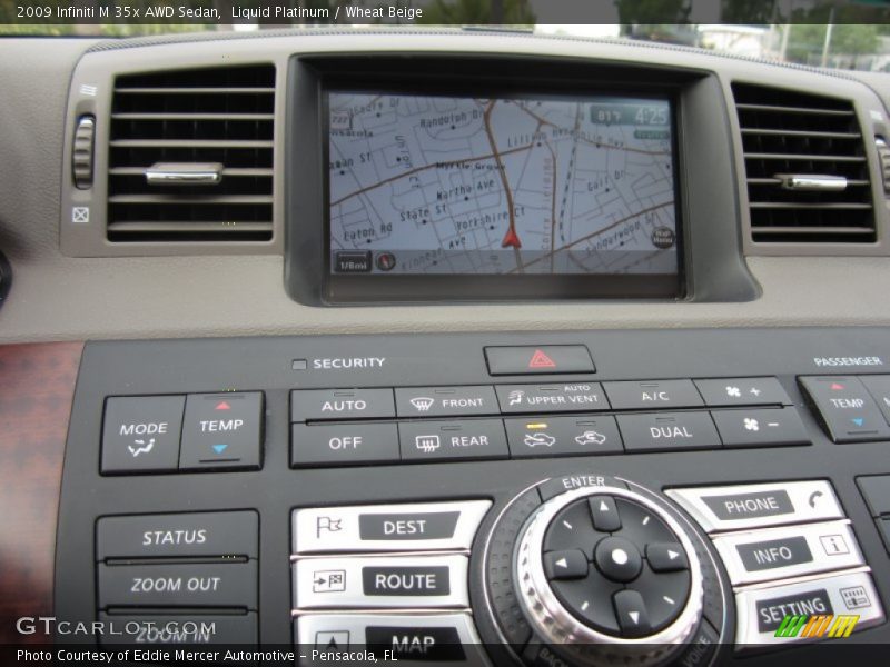 Liquid Platinum / Wheat Beige 2009 Infiniti M 35x AWD Sedan
