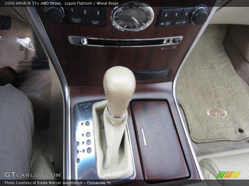 Liquid Platinum / Wheat Beige 2009 Infiniti M 35x AWD Sedan