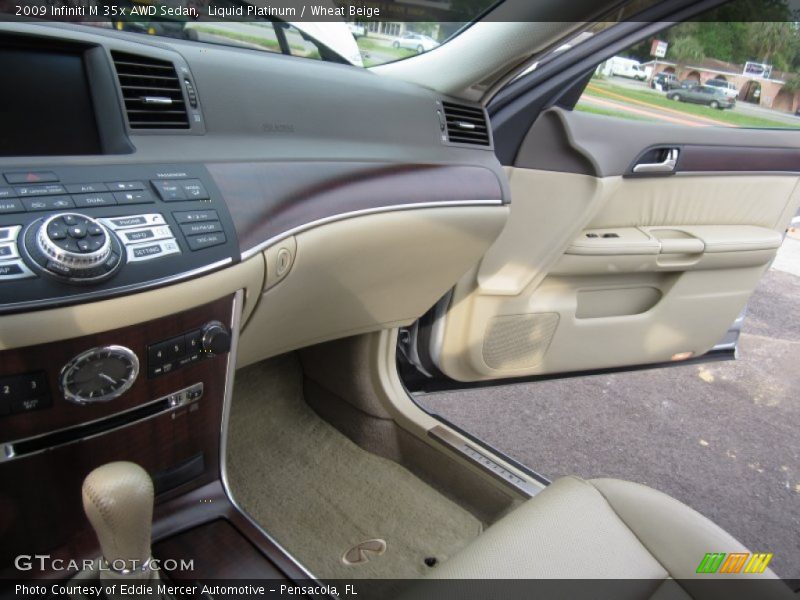 Liquid Platinum / Wheat Beige 2009 Infiniti M 35x AWD Sedan