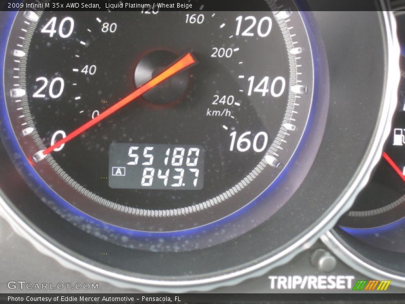 Liquid Platinum / Wheat Beige 2009 Infiniti M 35x AWD Sedan