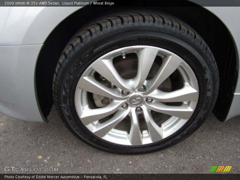 Liquid Platinum / Wheat Beige 2009 Infiniti M 35x AWD Sedan