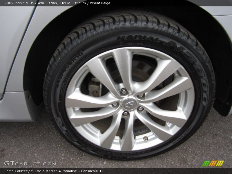 Liquid Platinum / Wheat Beige 2009 Infiniti M 35x AWD Sedan