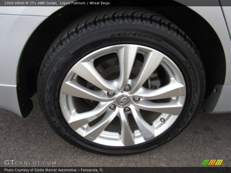 Liquid Platinum / Wheat Beige 2009 Infiniti M 35x AWD Sedan
