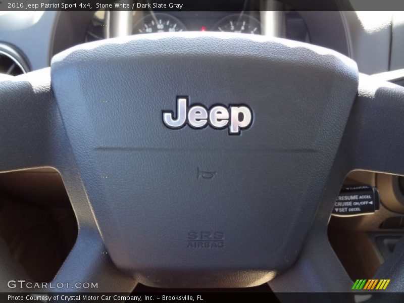 Stone White / Dark Slate Gray 2010 Jeep Patriot Sport 4x4