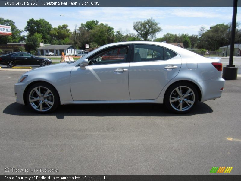 Tungsten Silver Pearl / Light Gray 2010 Lexus IS 250