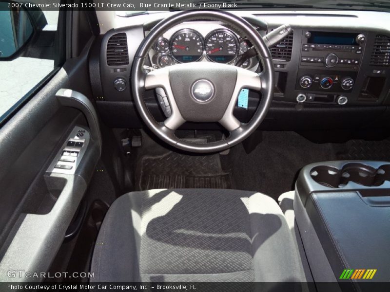 Blue Granite Metallic / Ebony Black 2007 Chevrolet Silverado 1500 LT Crew Cab