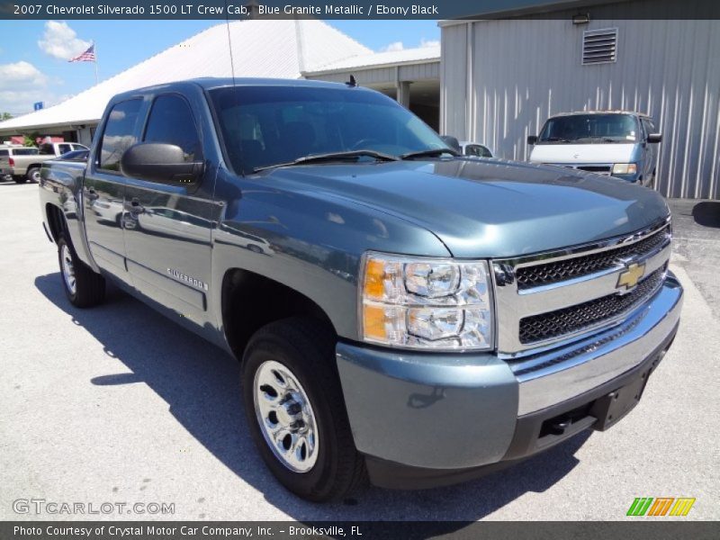 Blue Granite Metallic / Ebony Black 2007 Chevrolet Silverado 1500 LT Crew Cab