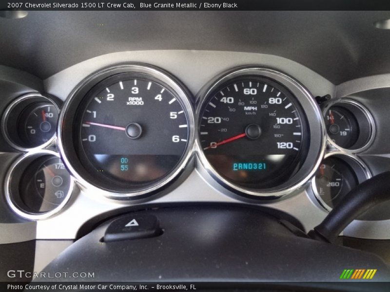 Blue Granite Metallic / Ebony Black 2007 Chevrolet Silverado 1500 LT Crew Cab