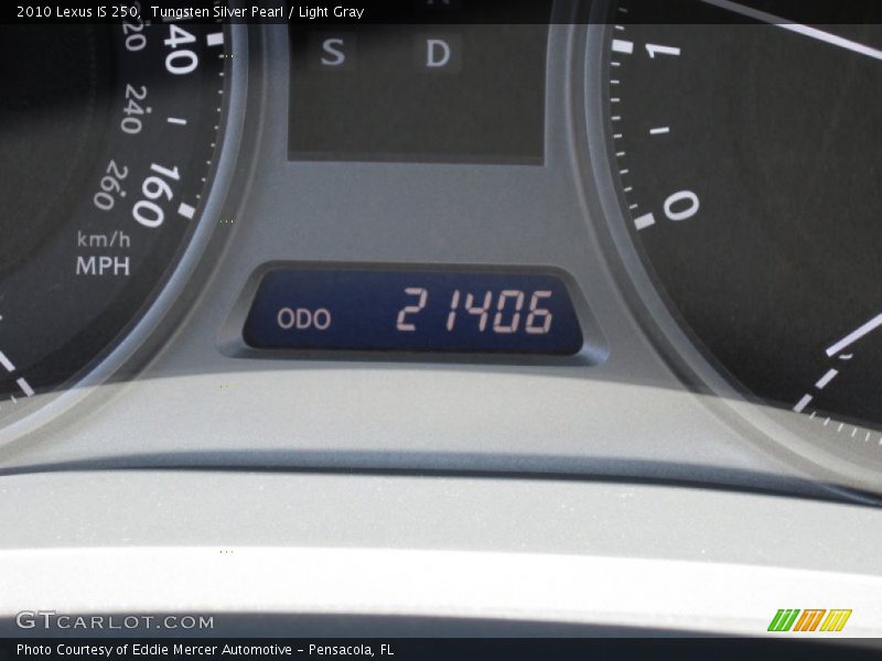 Tungsten Silver Pearl / Light Gray 2010 Lexus IS 250