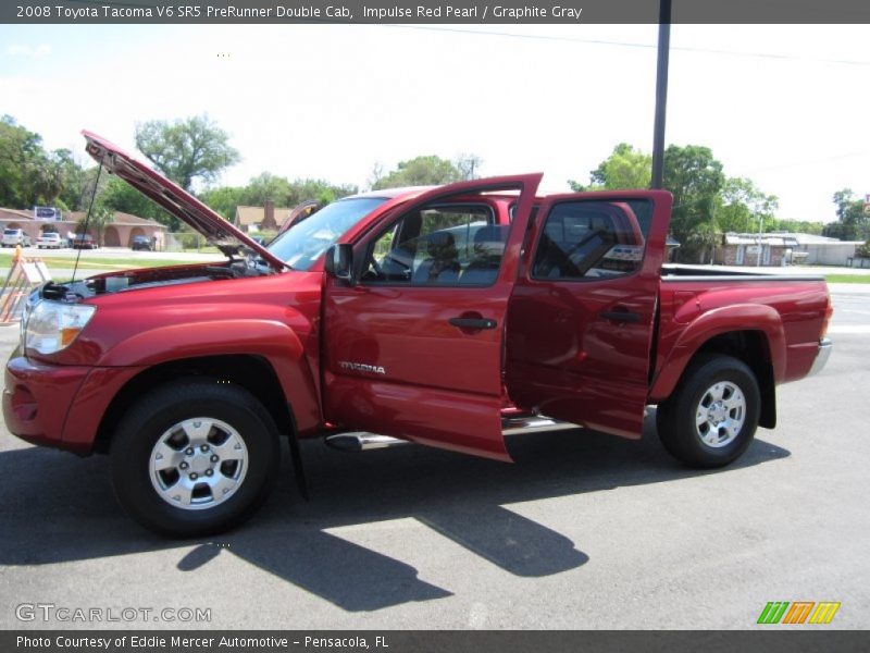 Impulse Red Pearl / Graphite Gray 2008 Toyota Tacoma V6 SR5 PreRunner Double Cab